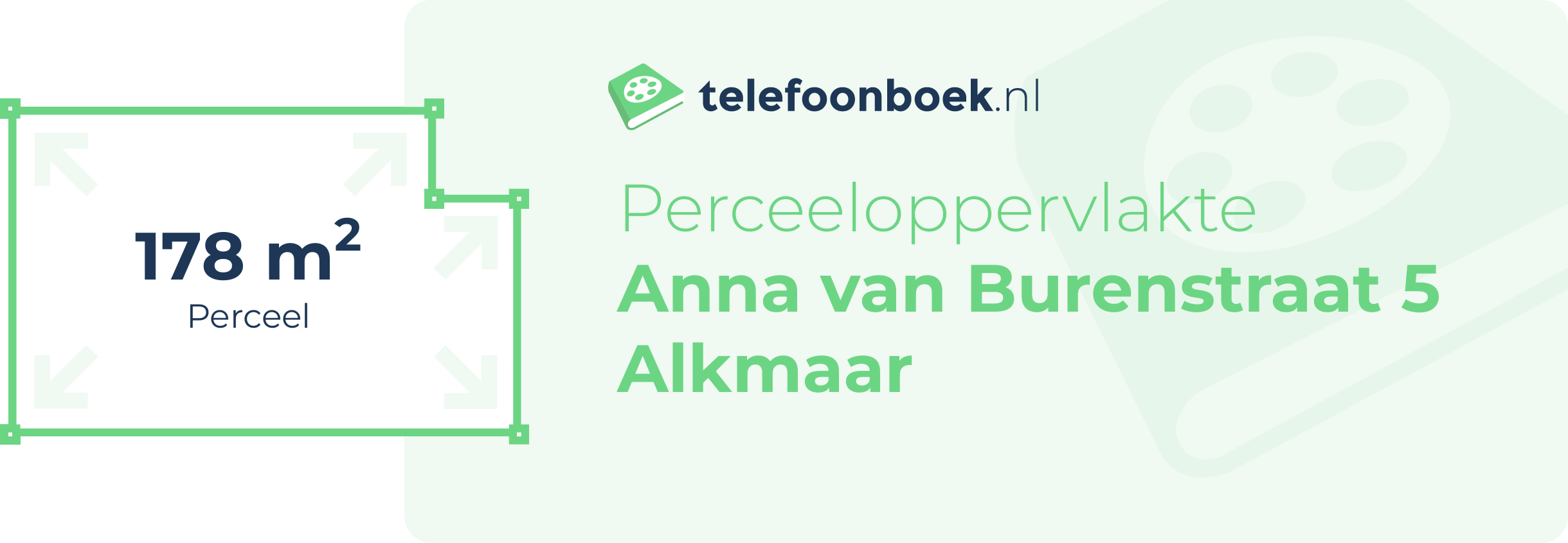 Perceeloppervlakte Anna Van Burenstraat 5 Alkmaar