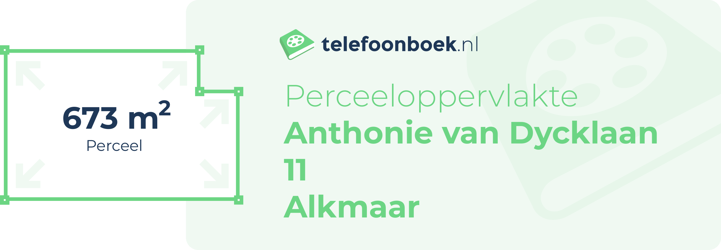 Perceeloppervlakte Anthonie Van Dycklaan 11 Alkmaar