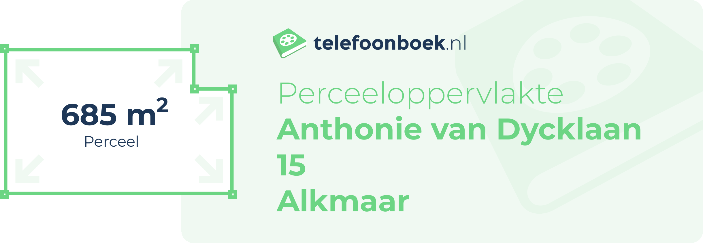 Perceeloppervlakte Anthonie Van Dycklaan 15 Alkmaar