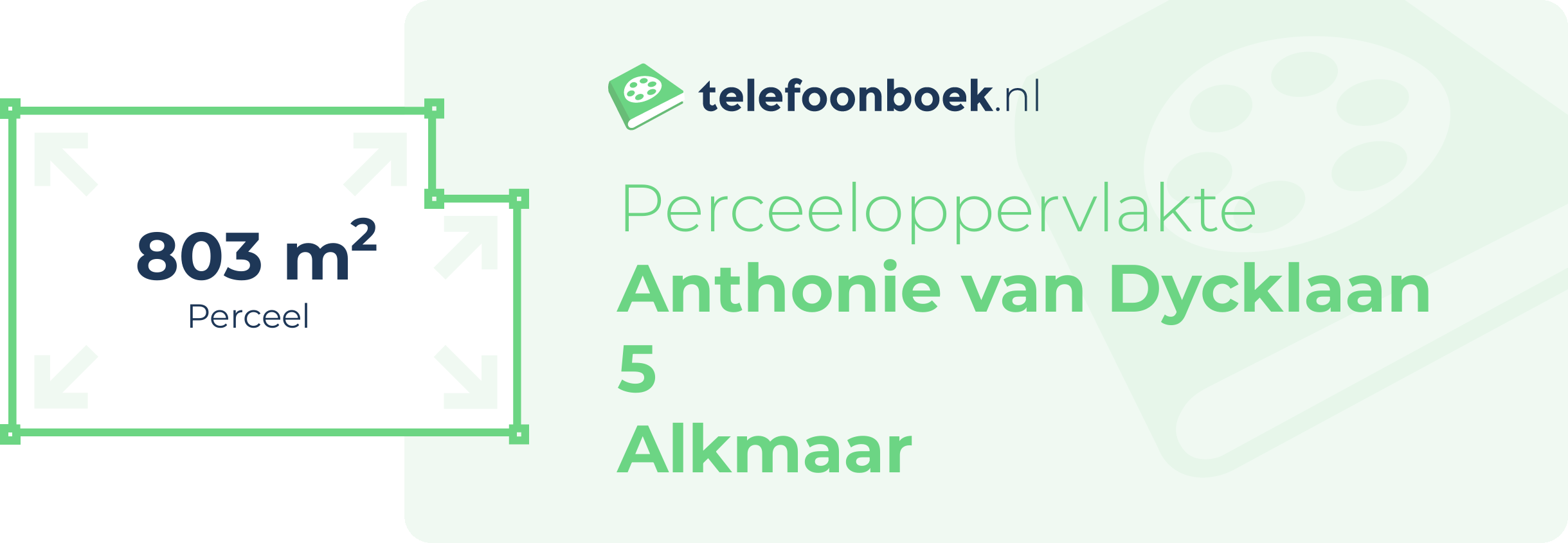 Perceeloppervlakte Anthonie Van Dycklaan 5 Alkmaar
