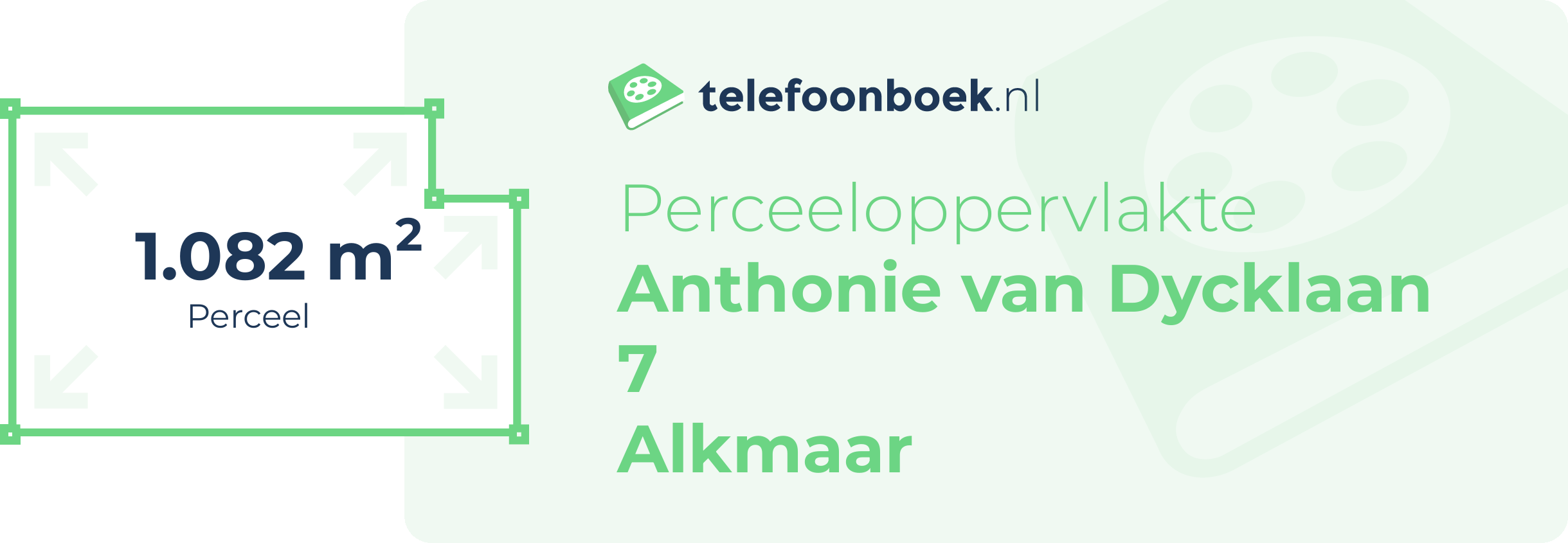 Perceeloppervlakte Anthonie Van Dycklaan 7 Alkmaar