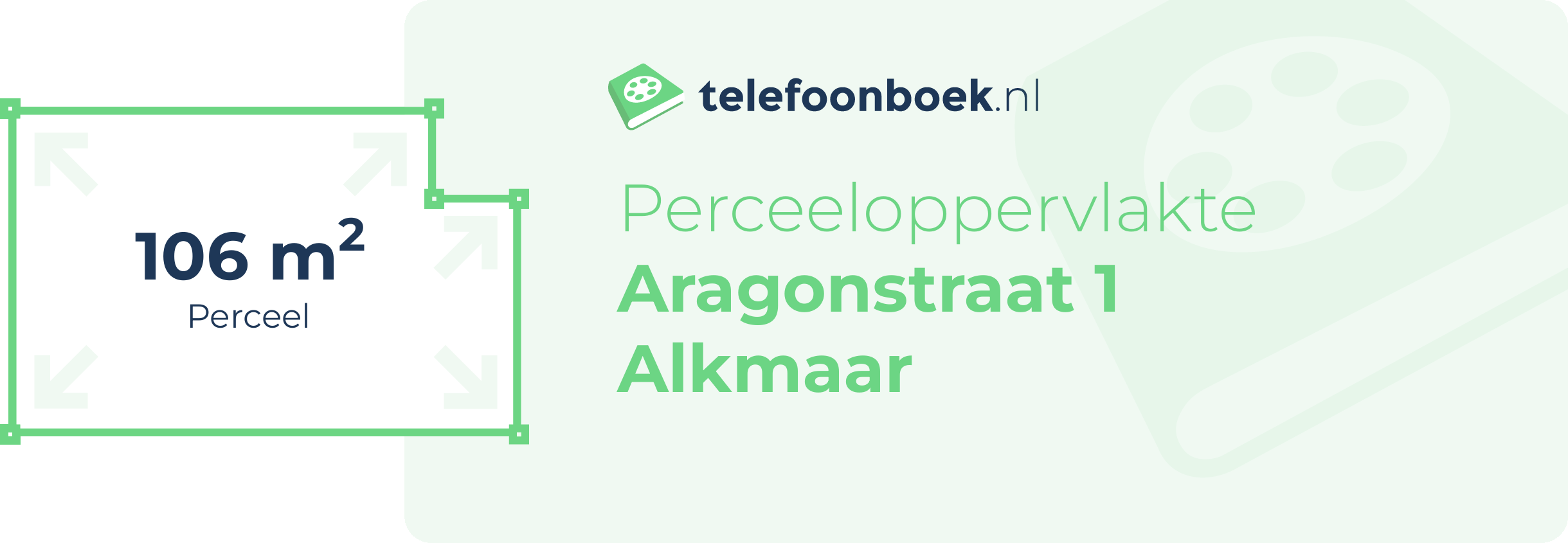 Perceeloppervlakte Aragonstraat 1 Alkmaar