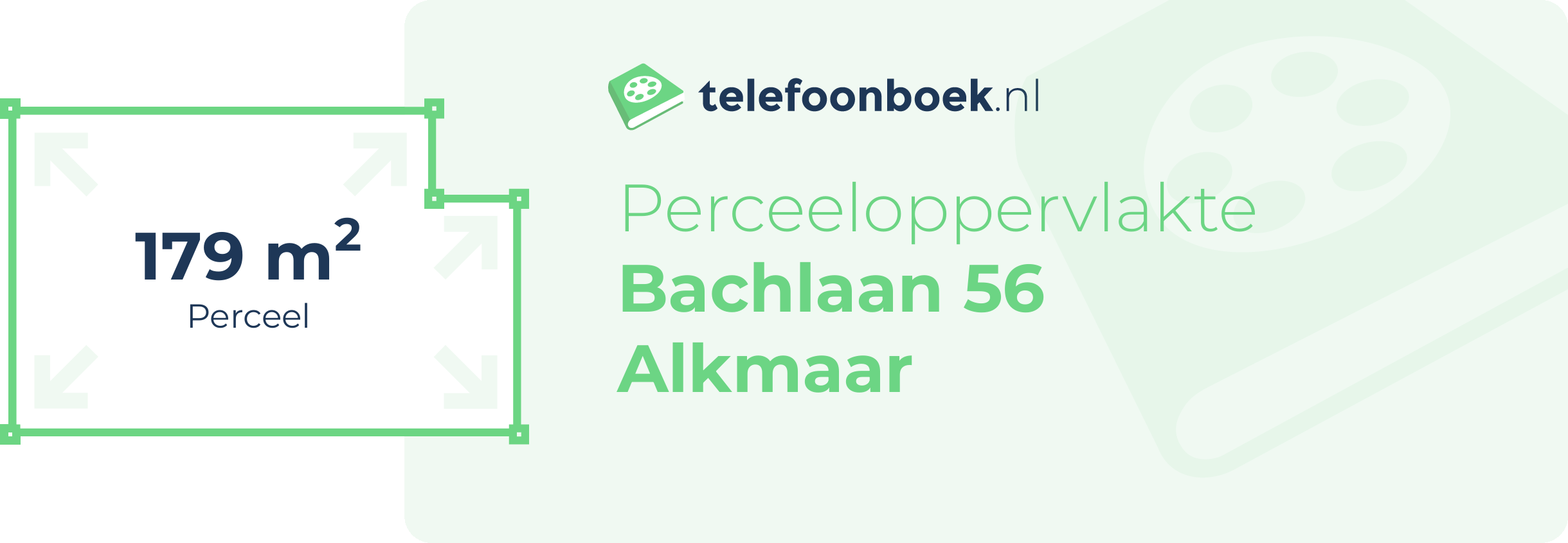 Perceeloppervlakte Bachlaan 56 Alkmaar