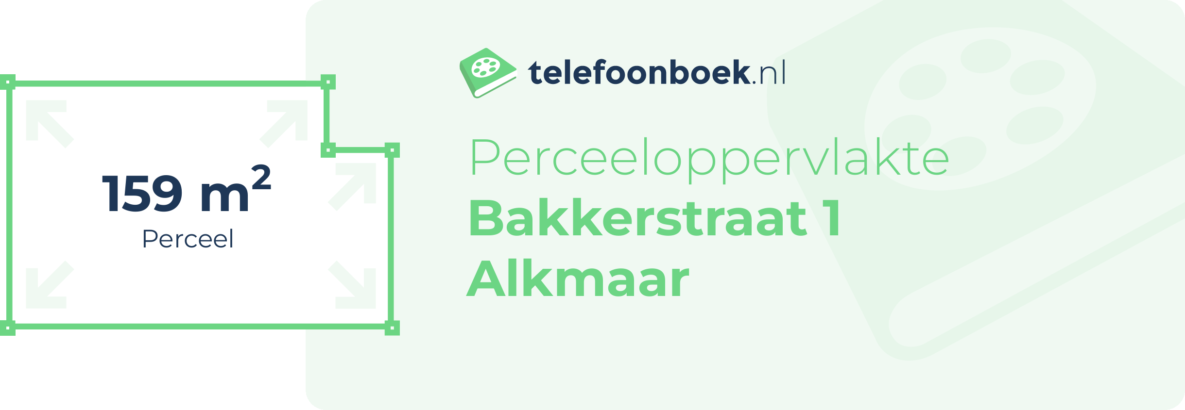 Perceeloppervlakte Bakkerstraat 1 Alkmaar