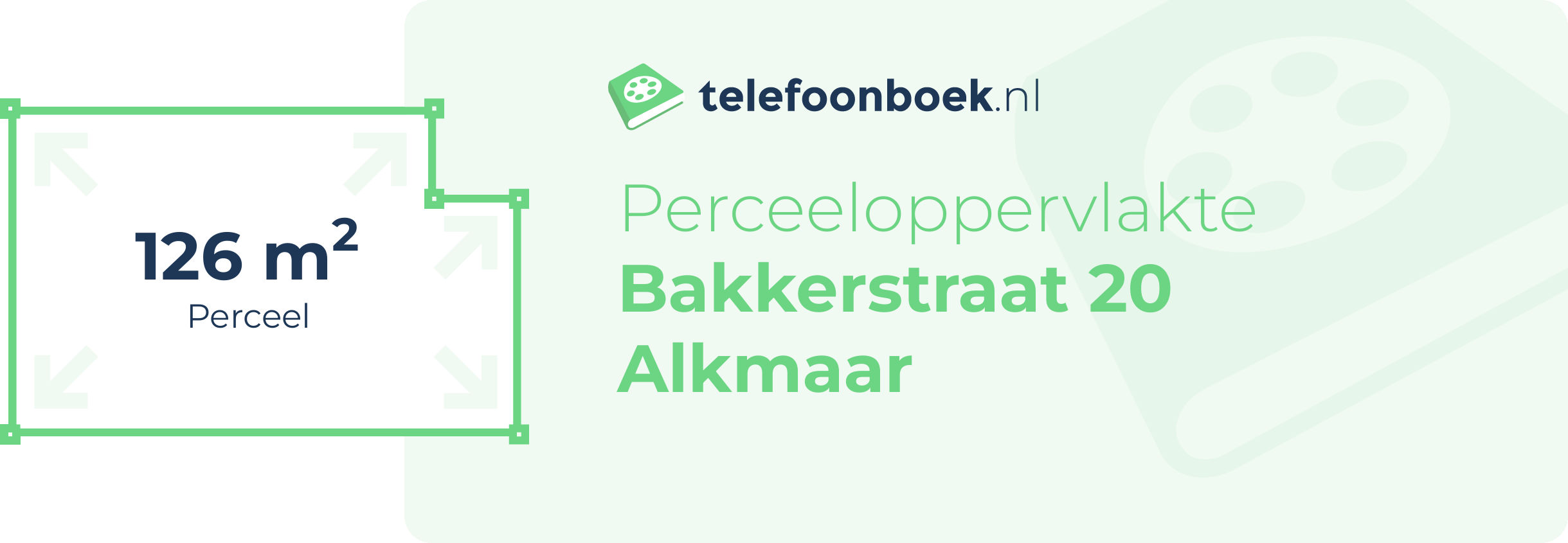 Perceeloppervlakte Bakkerstraat 20 Alkmaar