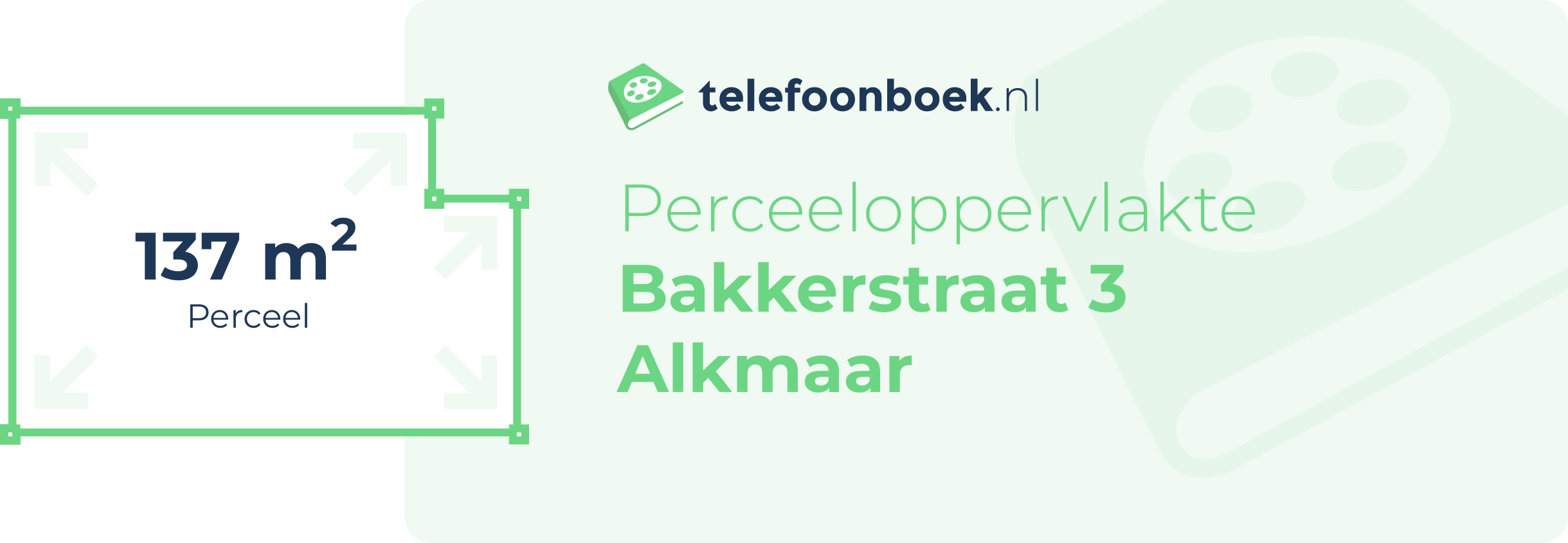 Perceeloppervlakte Bakkerstraat 3 Alkmaar
