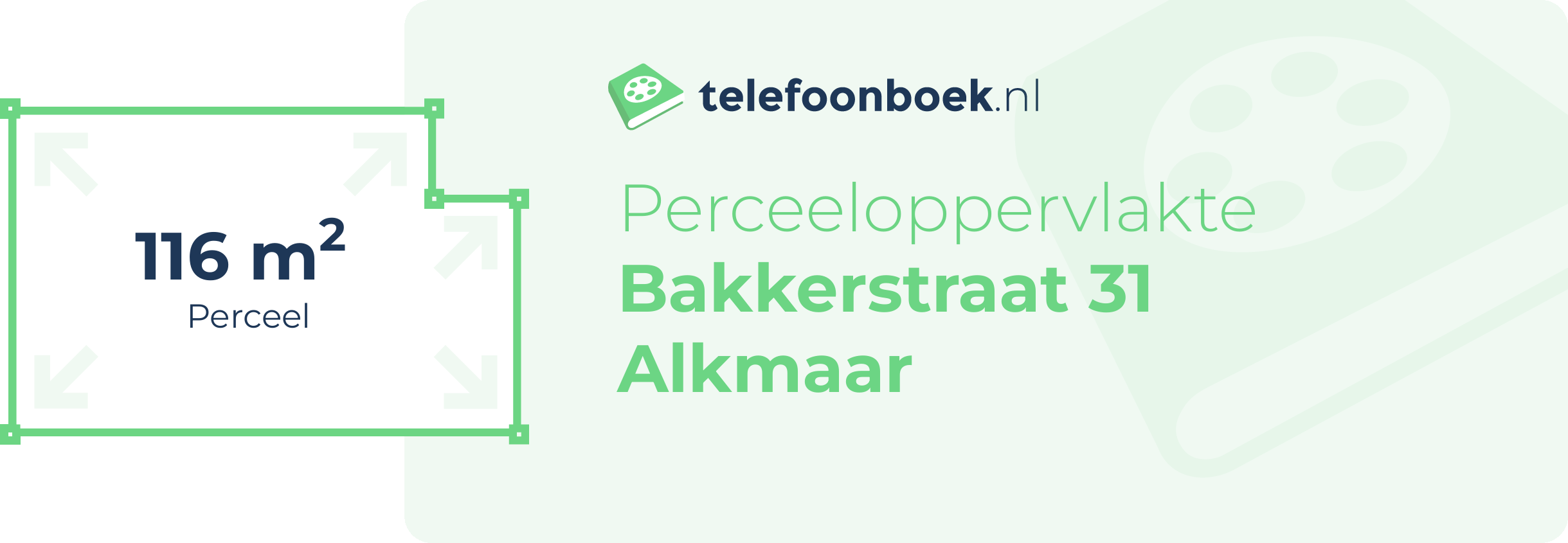 Perceeloppervlakte Bakkerstraat 31 Alkmaar