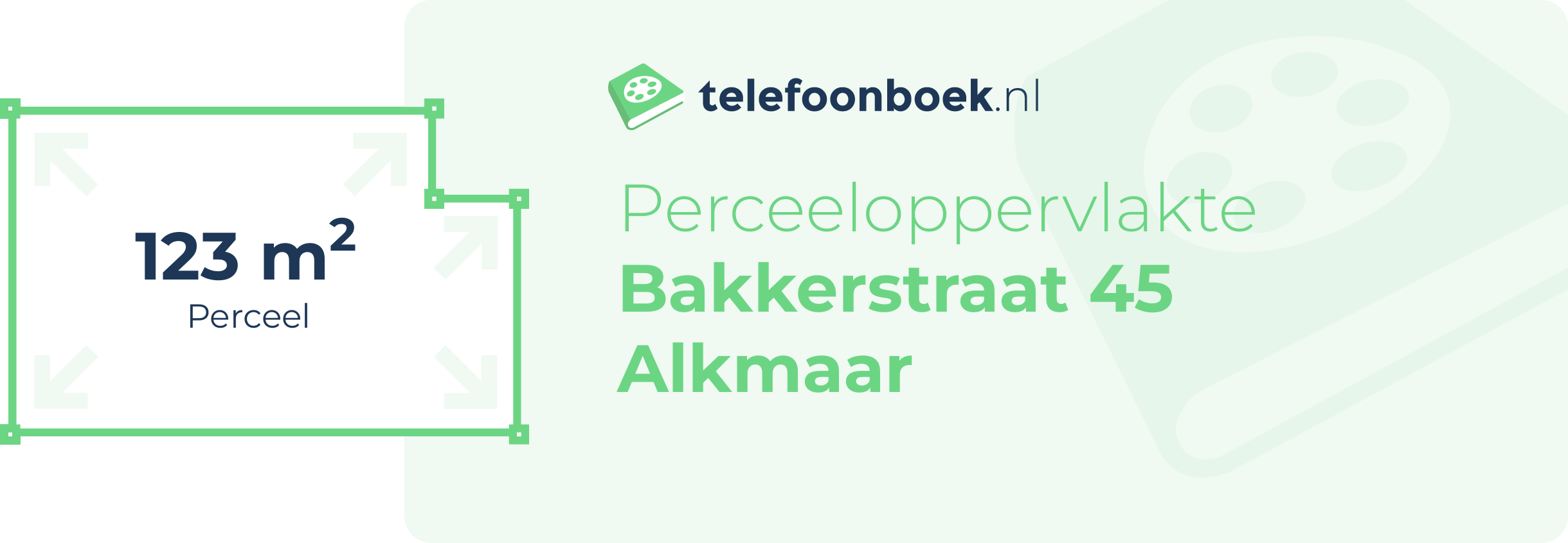 Perceeloppervlakte Bakkerstraat 45 Alkmaar