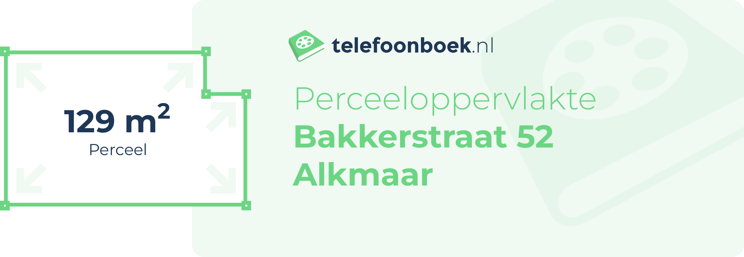 Perceeloppervlakte Bakkerstraat 52 Alkmaar