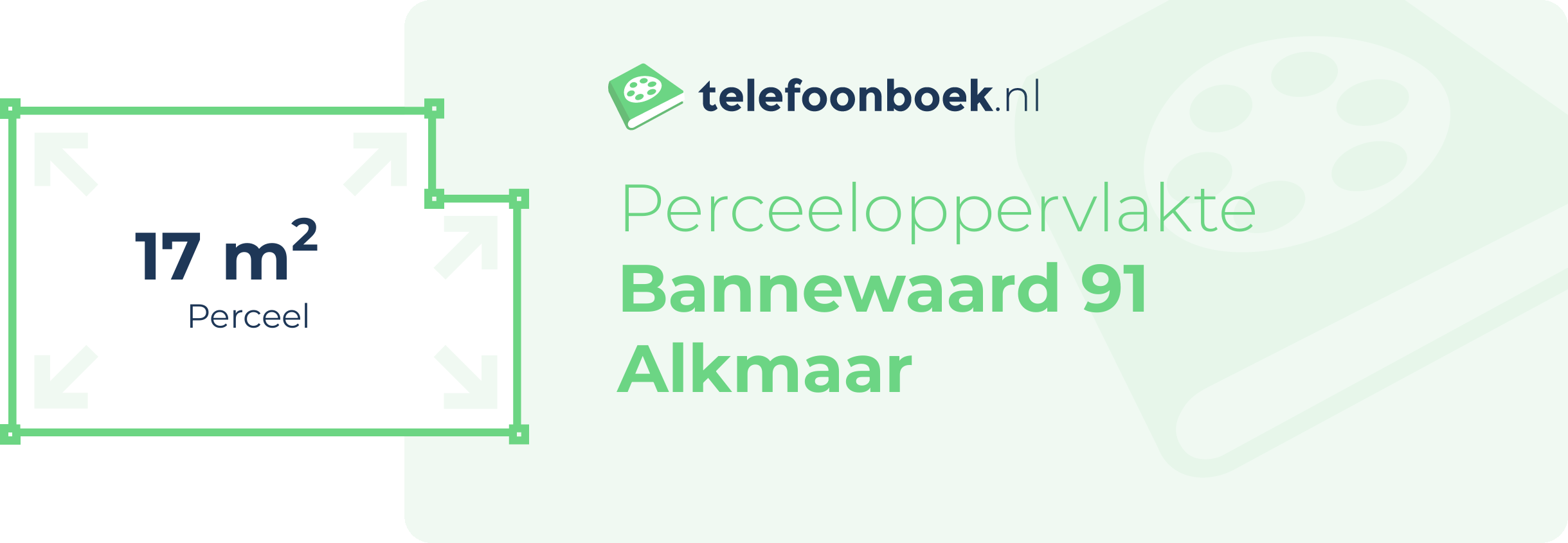 Perceeloppervlakte Bannewaard 91 Alkmaar