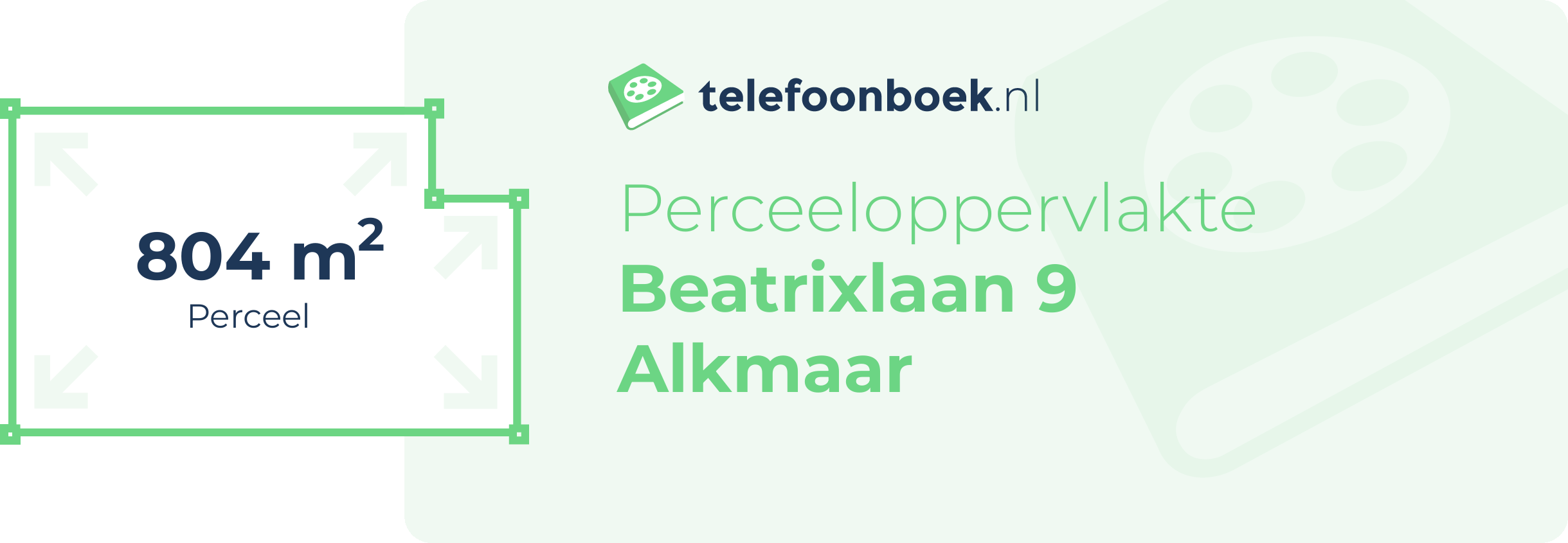 Perceeloppervlakte Beatrixlaan 9 Alkmaar