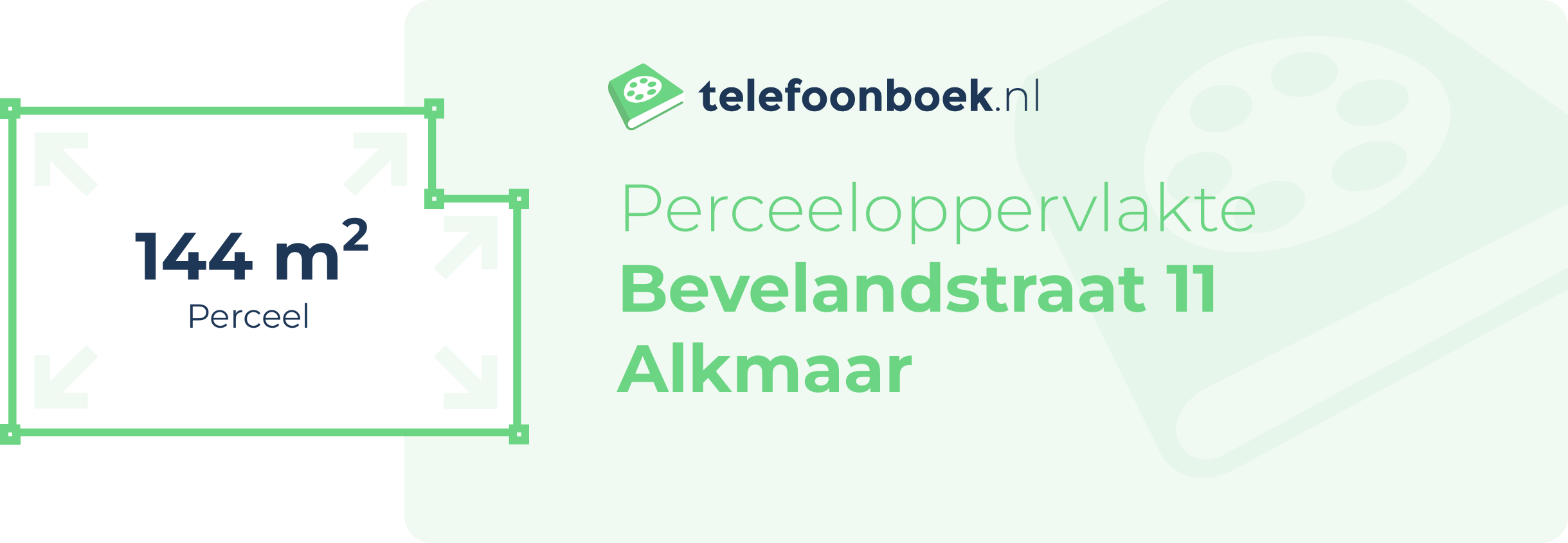 Perceeloppervlakte Bevelandstraat 11 Alkmaar