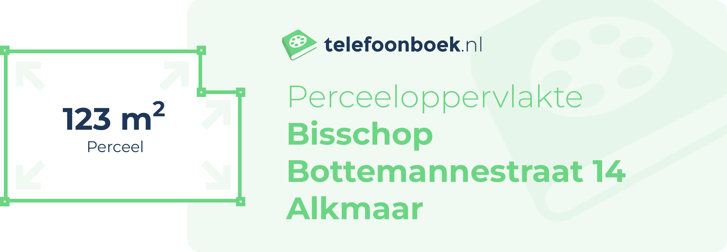 Perceeloppervlakte Bisschop Bottemannestraat 14 Alkmaar