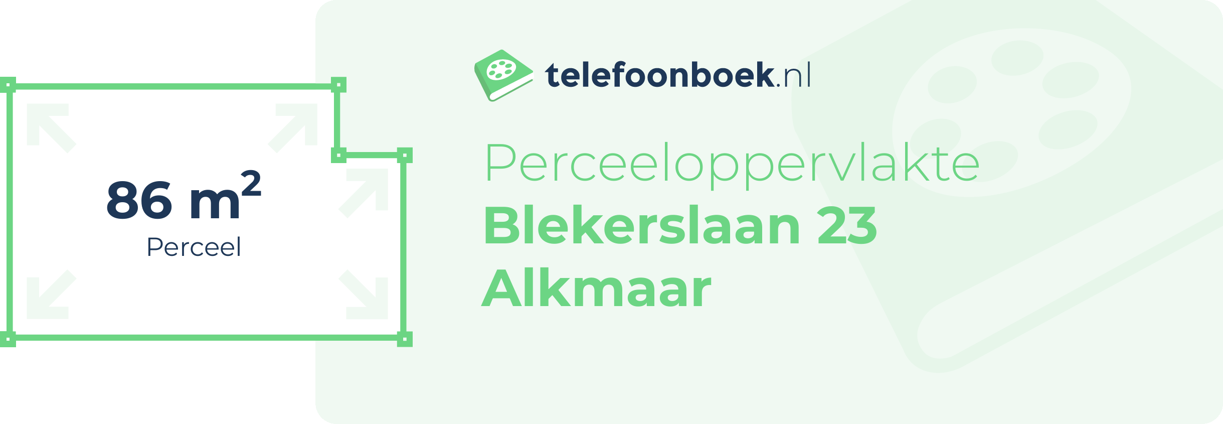 Perceeloppervlakte Blekerslaan 23 Alkmaar