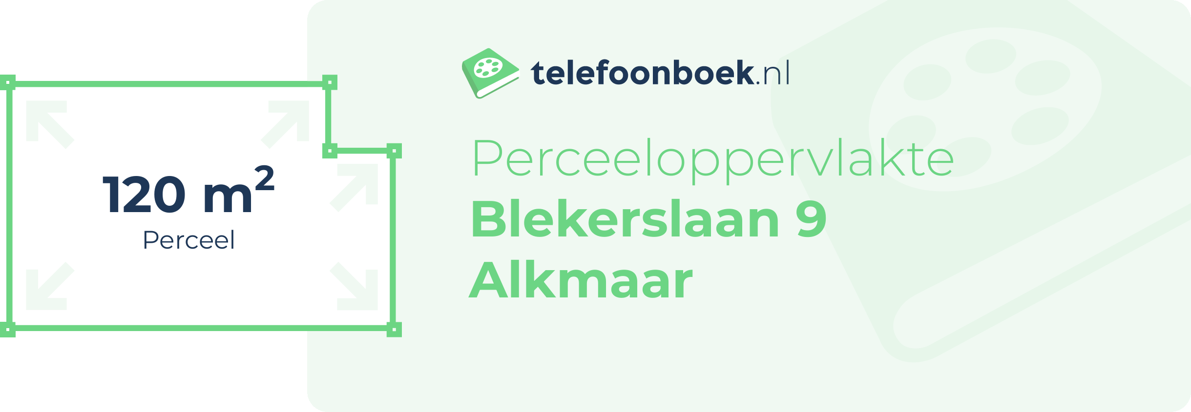 Perceeloppervlakte Blekerslaan 9 Alkmaar