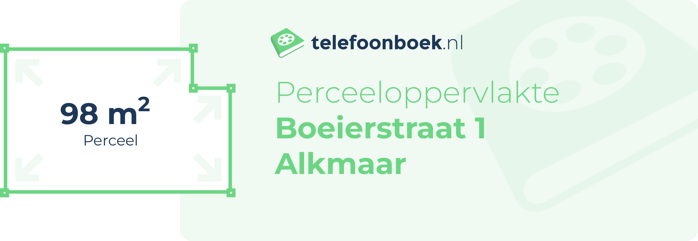 Perceeloppervlakte Boeierstraat 1 Alkmaar