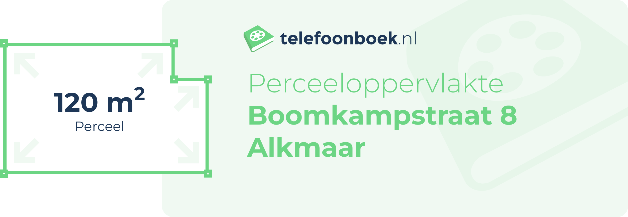 Perceeloppervlakte Boomkampstraat 8 Alkmaar