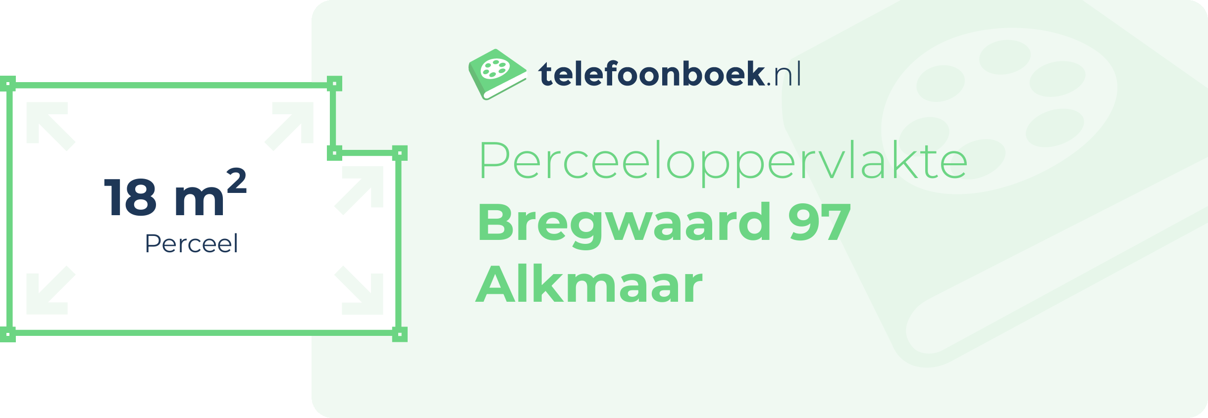 Perceeloppervlakte Bregwaard 97 Alkmaar