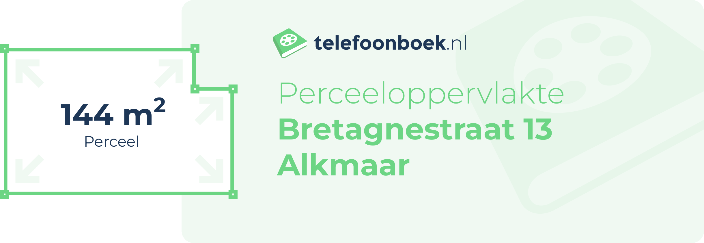 Perceeloppervlakte Bretagnestraat 13 Alkmaar