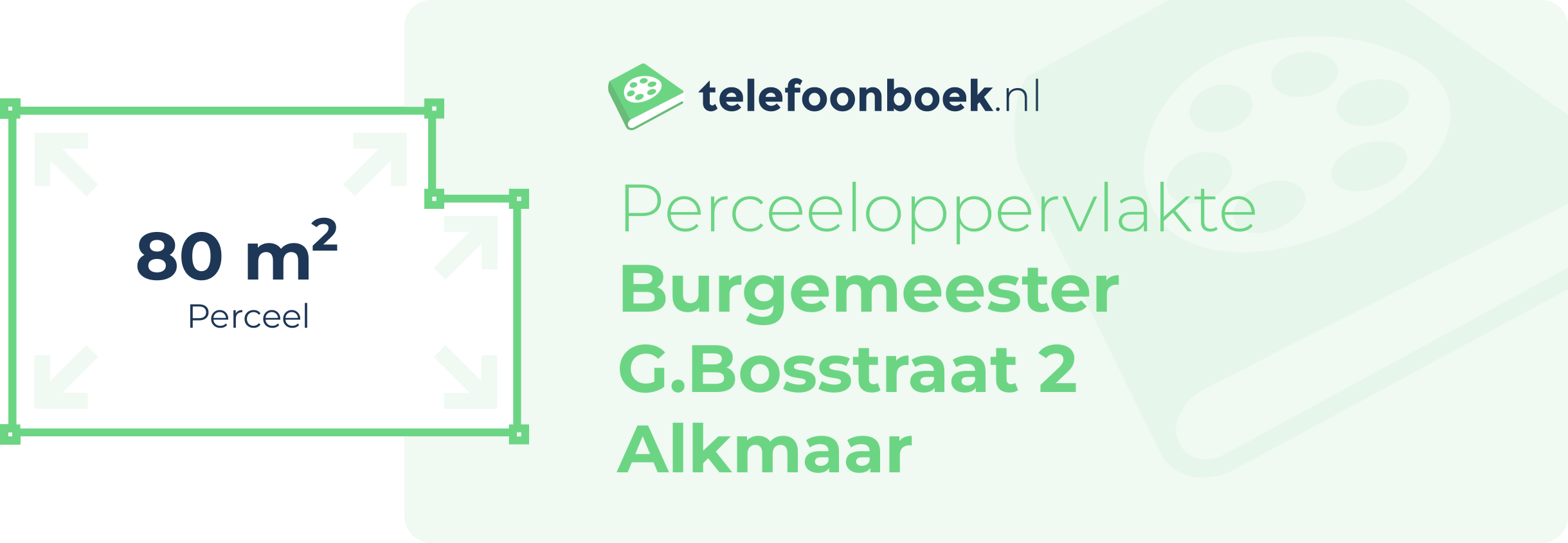 Perceeloppervlakte Burgemeester G.Bosstraat 2 Alkmaar