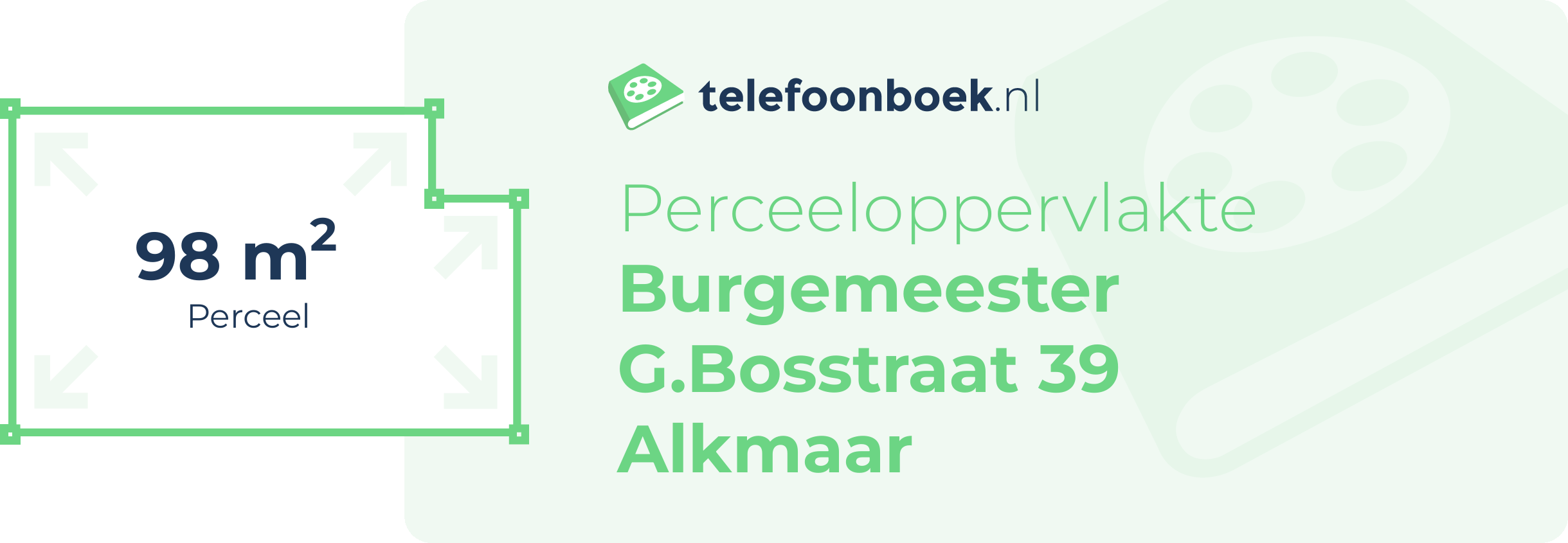 Perceeloppervlakte Burgemeester G.Bosstraat 39 Alkmaar