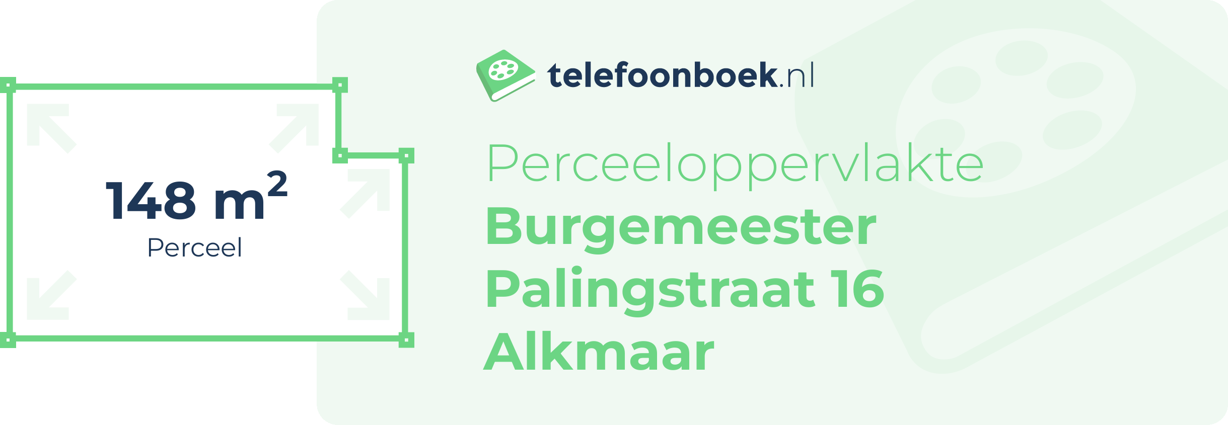 Perceeloppervlakte Burgemeester Palingstraat 16 Alkmaar