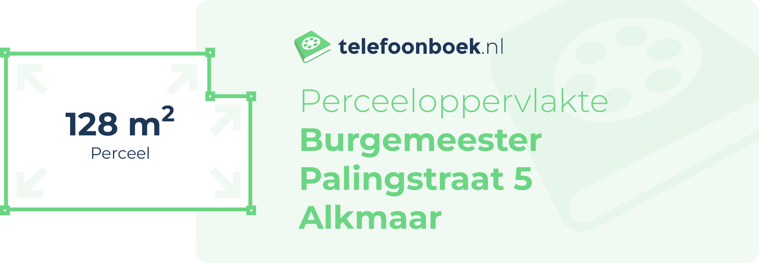 Perceeloppervlakte Burgemeester Palingstraat 5 Alkmaar