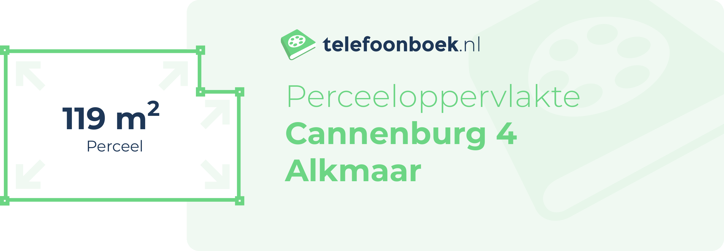 Perceeloppervlakte Cannenburg 4 Alkmaar