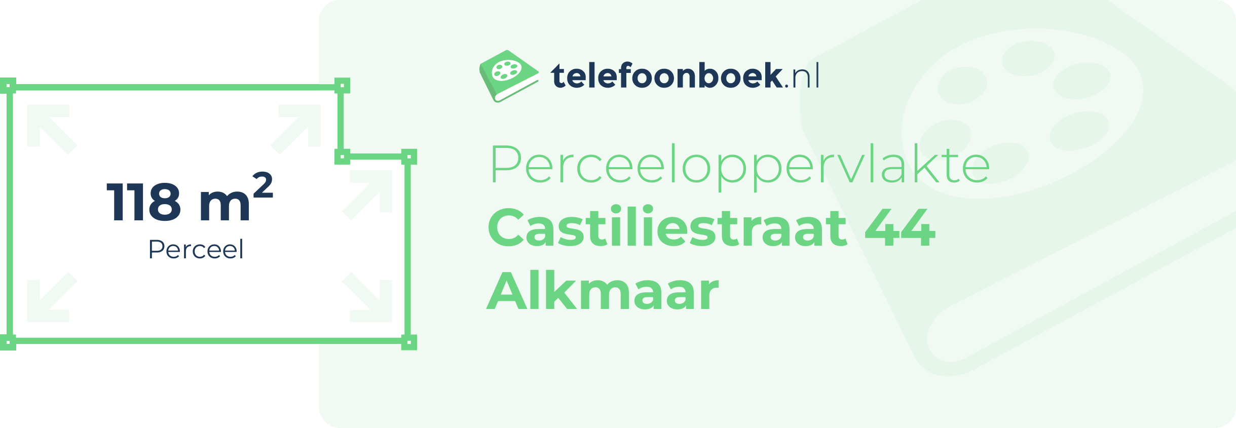 Perceeloppervlakte Castiliestraat 44 Alkmaar