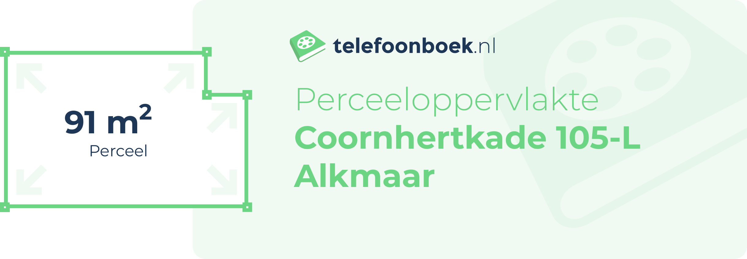 Perceeloppervlakte Coornhertkade 105-L Alkmaar