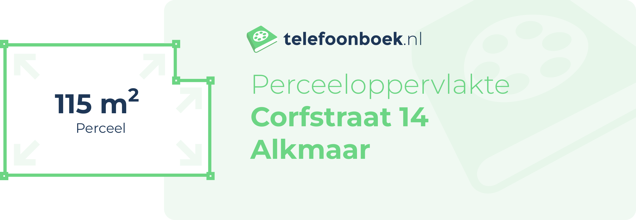 Perceeloppervlakte Corfstraat 14 Alkmaar