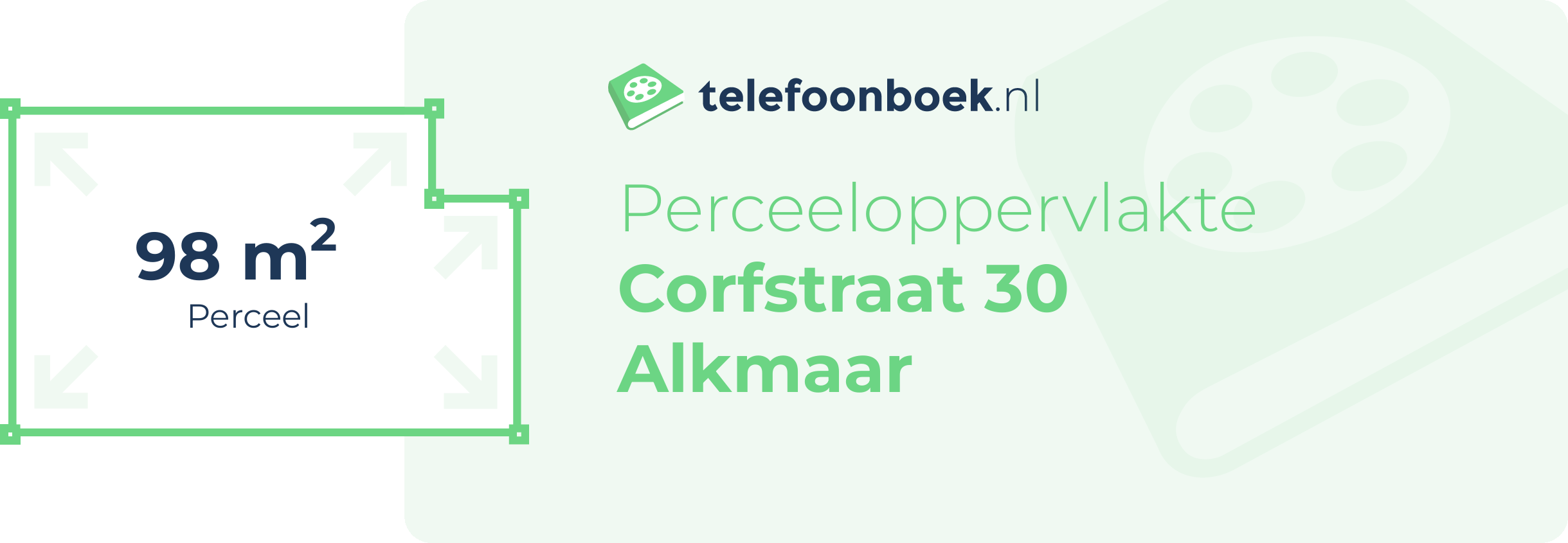 Perceeloppervlakte Corfstraat 30 Alkmaar