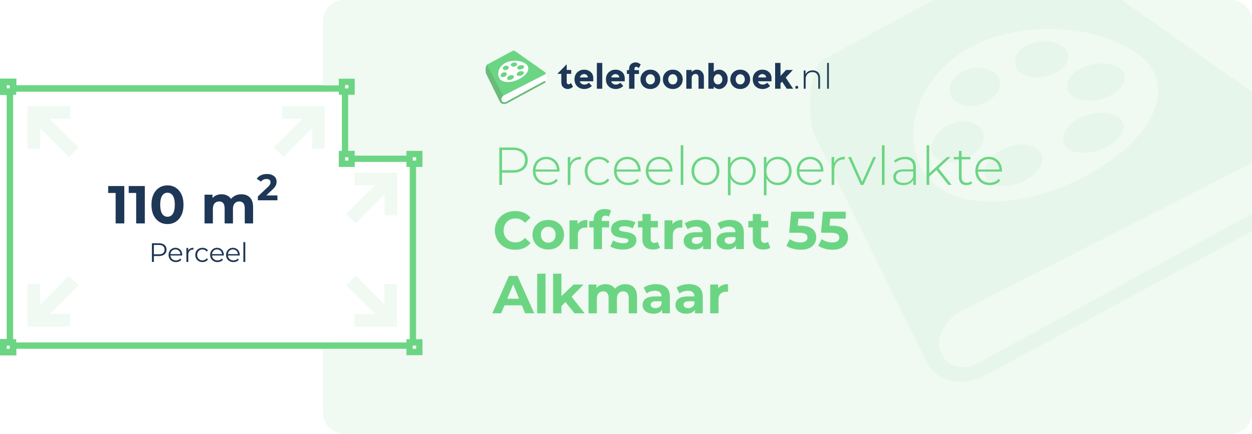 Perceeloppervlakte Corfstraat 55 Alkmaar