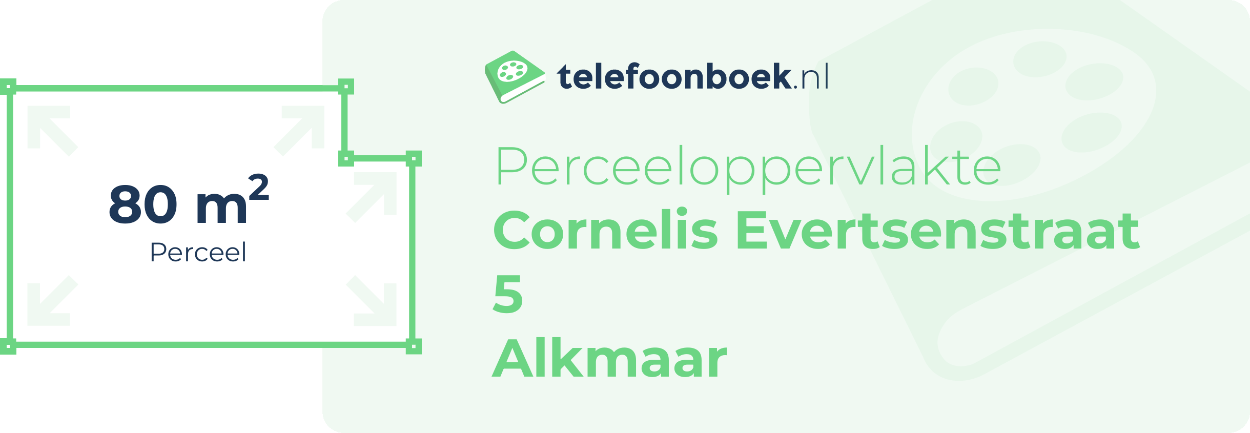 Perceeloppervlakte Cornelis Evertsenstraat 5 Alkmaar