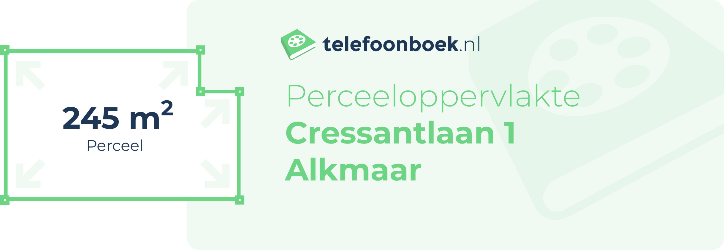 Perceeloppervlakte Cressantlaan 1 Alkmaar