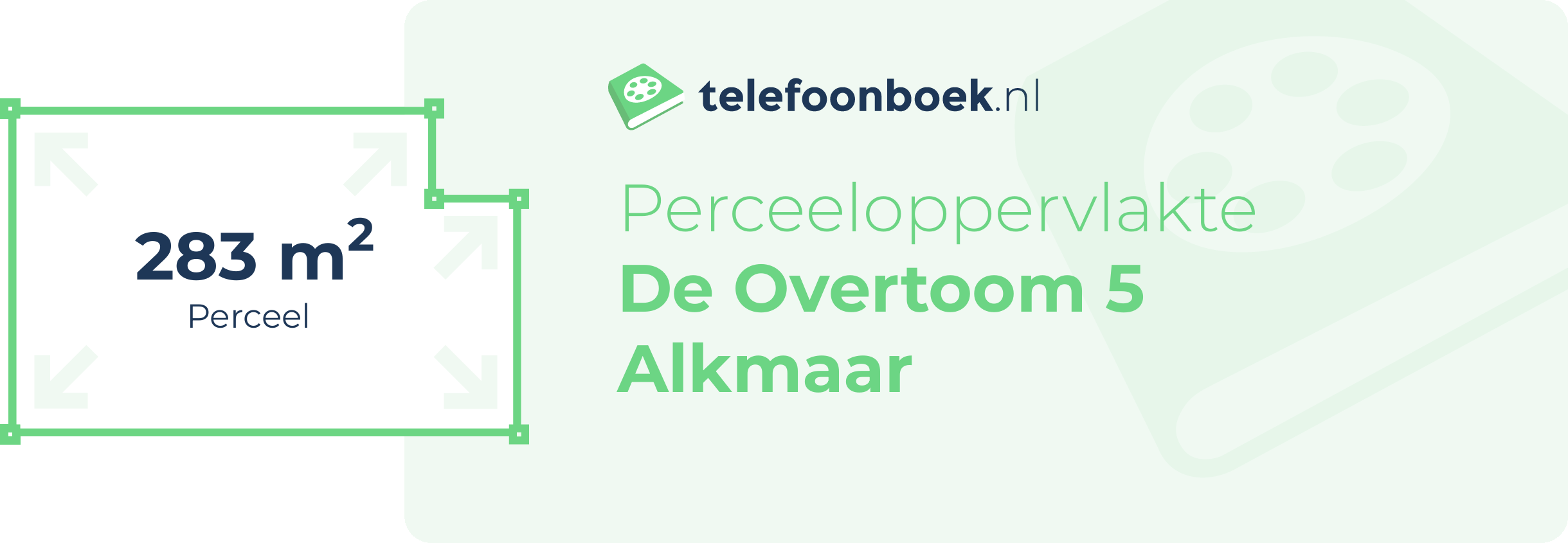 Perceeloppervlakte De Overtoom 5 Alkmaar