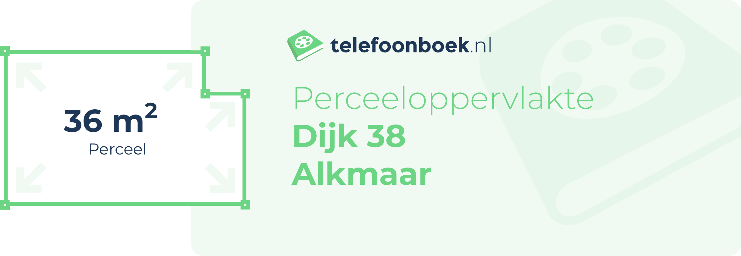 Perceeloppervlakte Dijk 38 Alkmaar