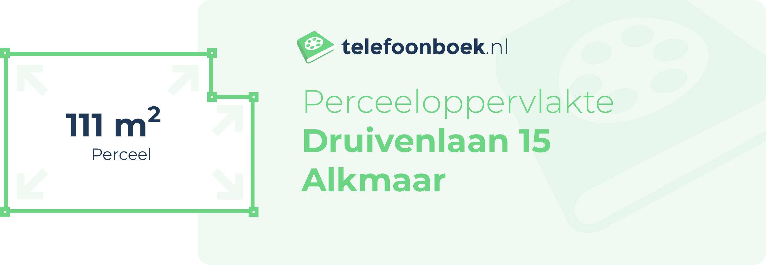 Perceeloppervlakte Druivenlaan 15 Alkmaar