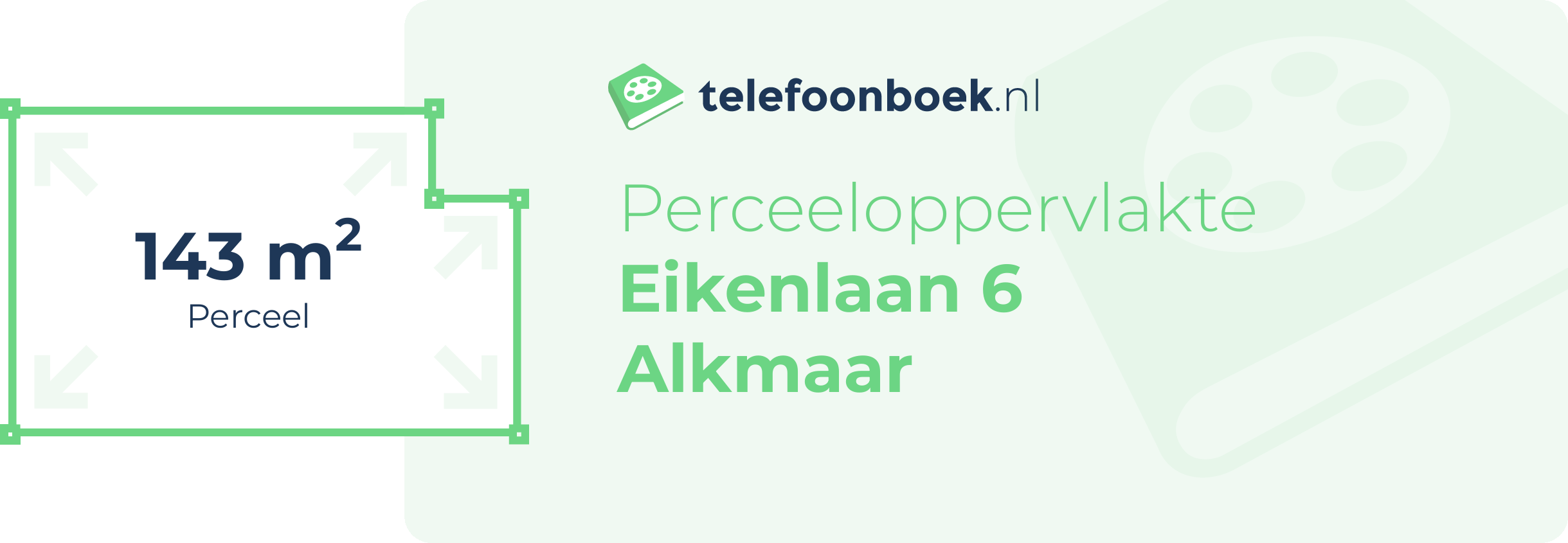 Perceeloppervlakte Eikenlaan 6 Alkmaar