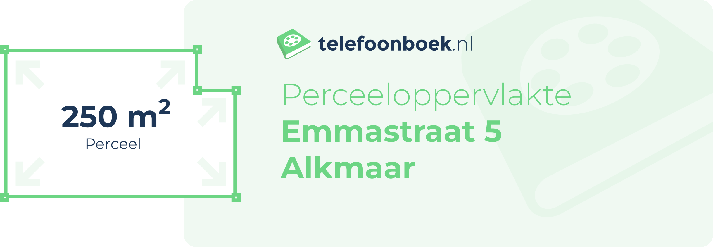 Perceeloppervlakte Emmastraat 5 Alkmaar