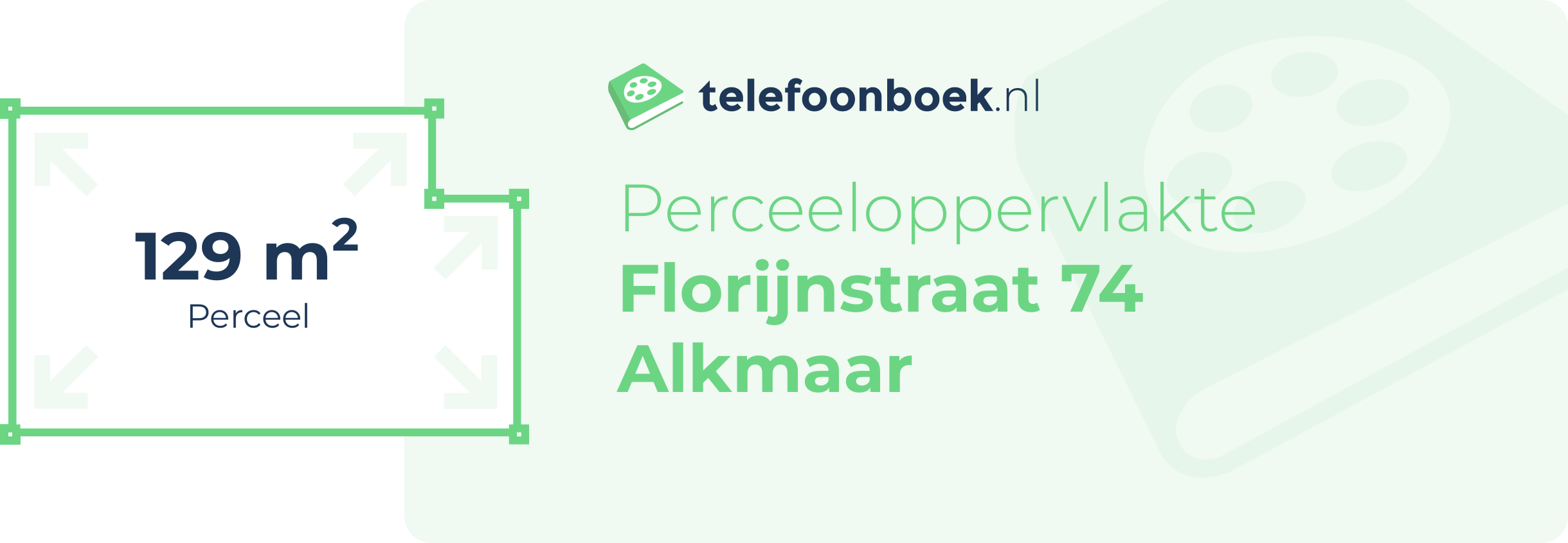 Perceeloppervlakte Florijnstraat 74 Alkmaar