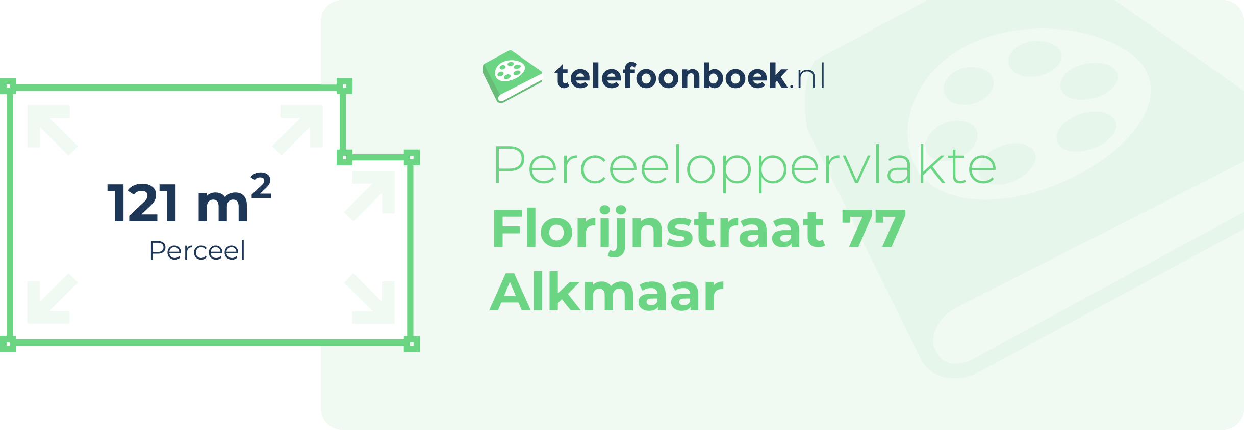 Perceeloppervlakte Florijnstraat 77 Alkmaar