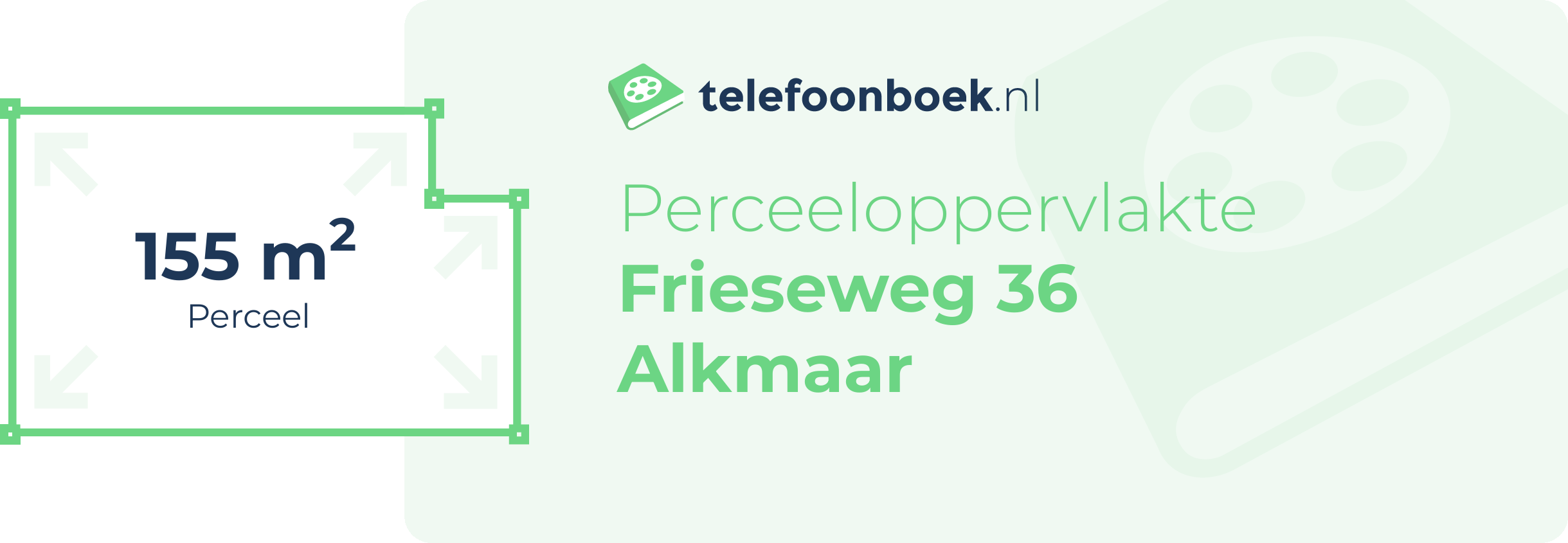 Perceeloppervlakte Frieseweg 36 Alkmaar