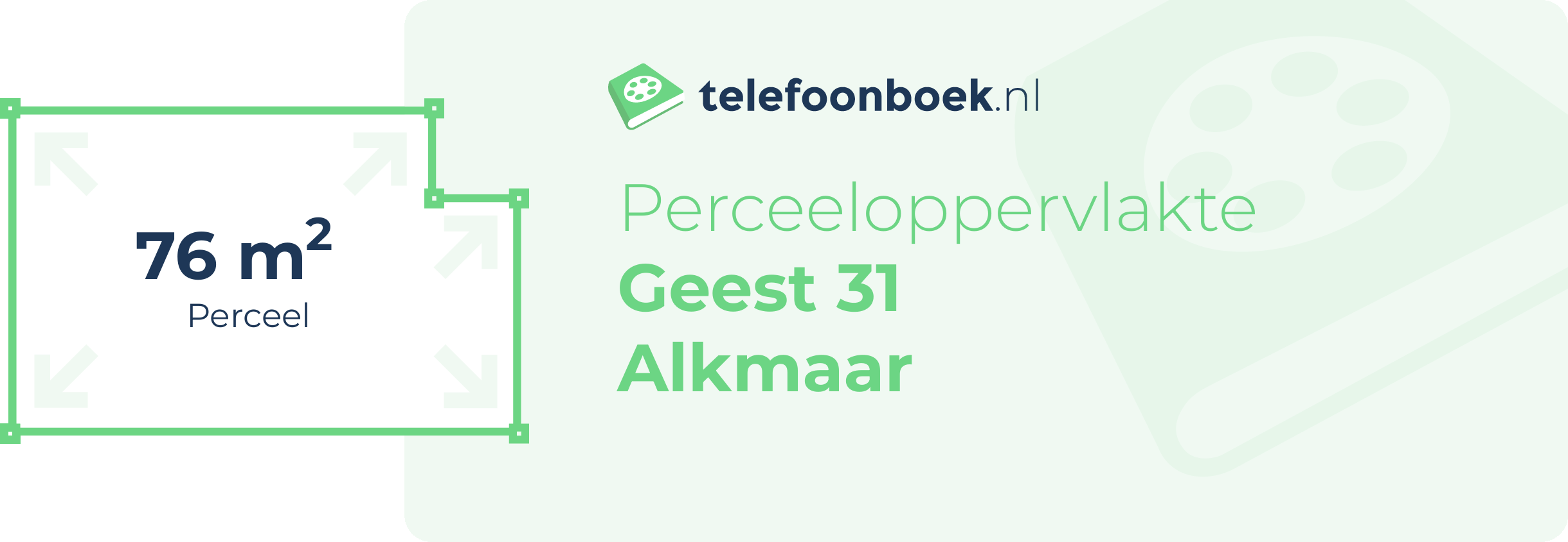 Perceeloppervlakte Geest 31 Alkmaar