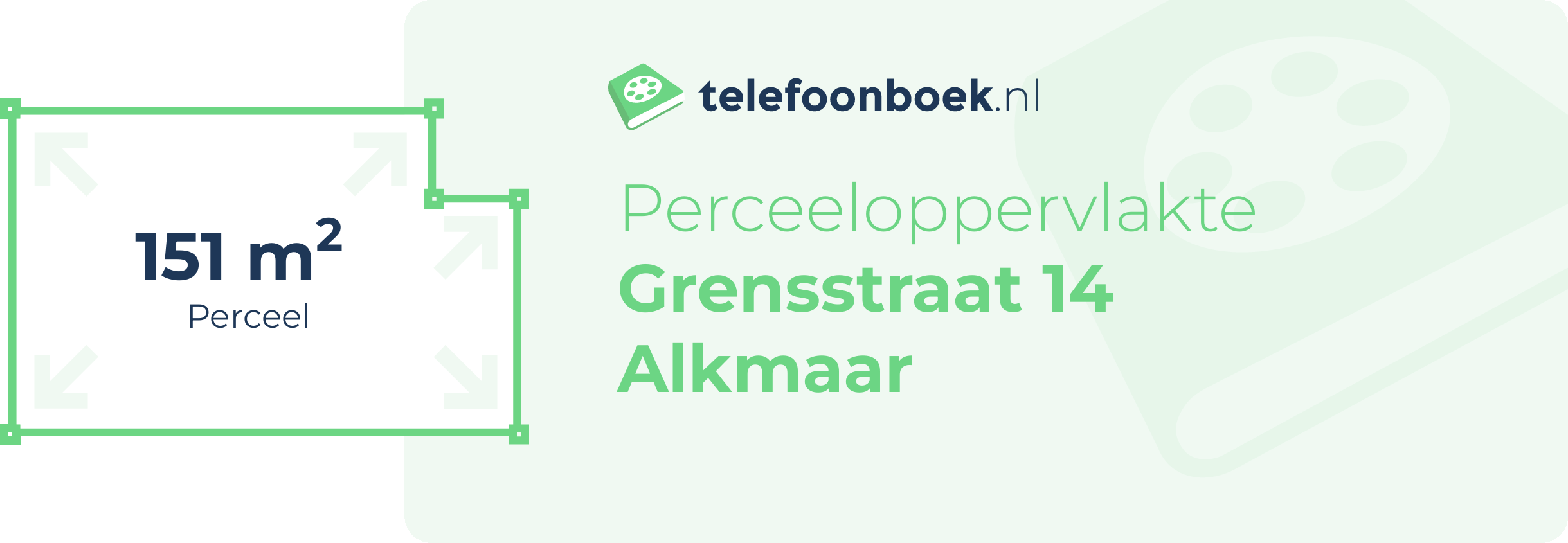 Perceeloppervlakte Grensstraat 14 Alkmaar