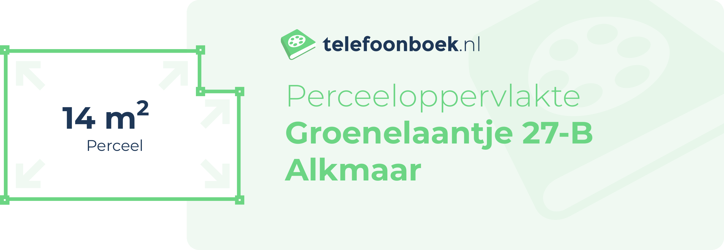 Perceeloppervlakte Groenelaantje 27-B Alkmaar