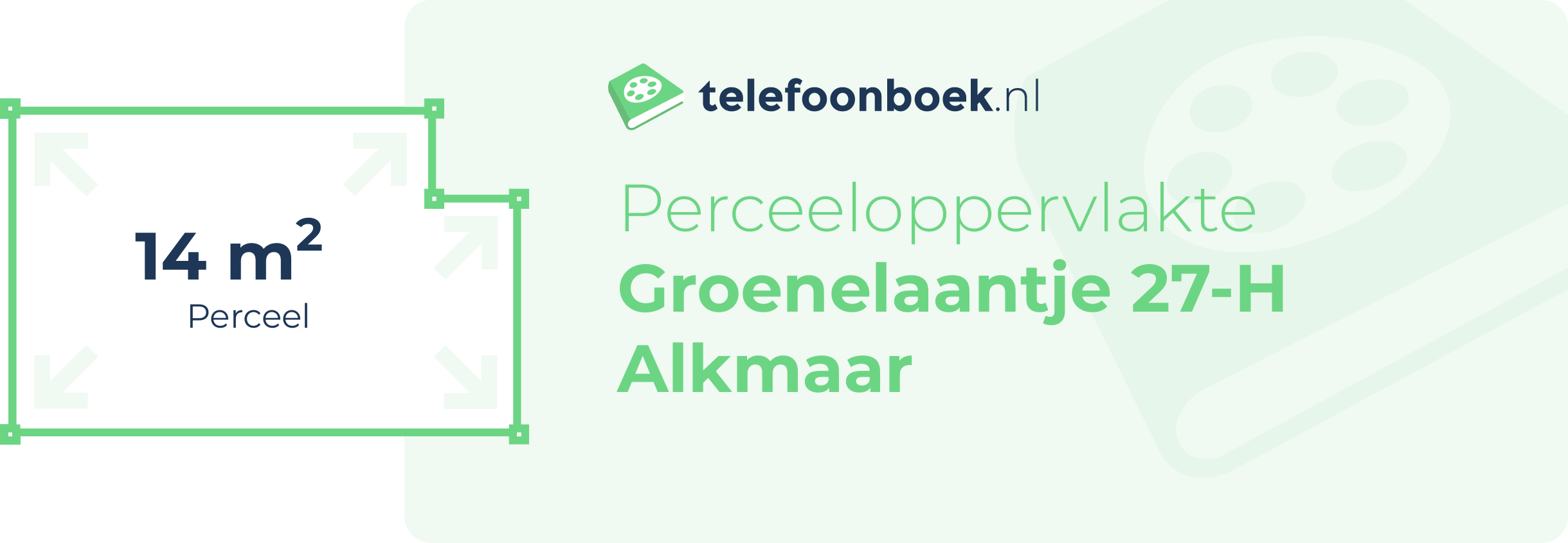 Perceeloppervlakte Groenelaantje 27-H Alkmaar