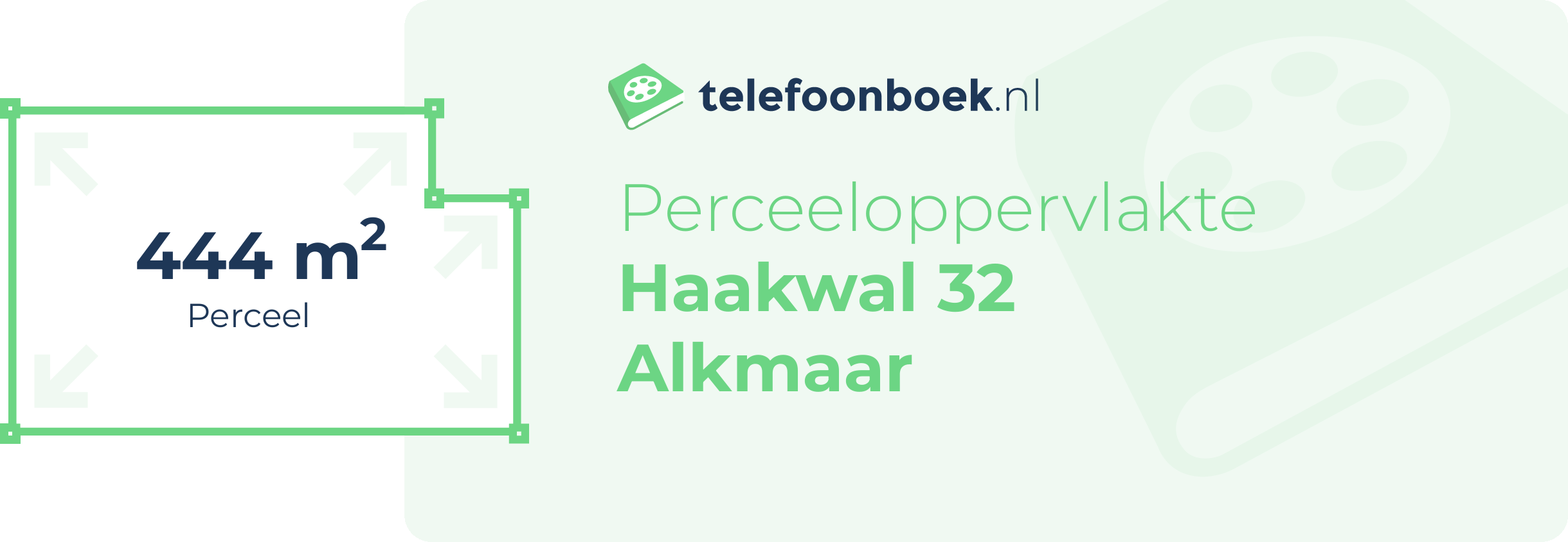 Perceeloppervlakte Haakwal 32 Alkmaar