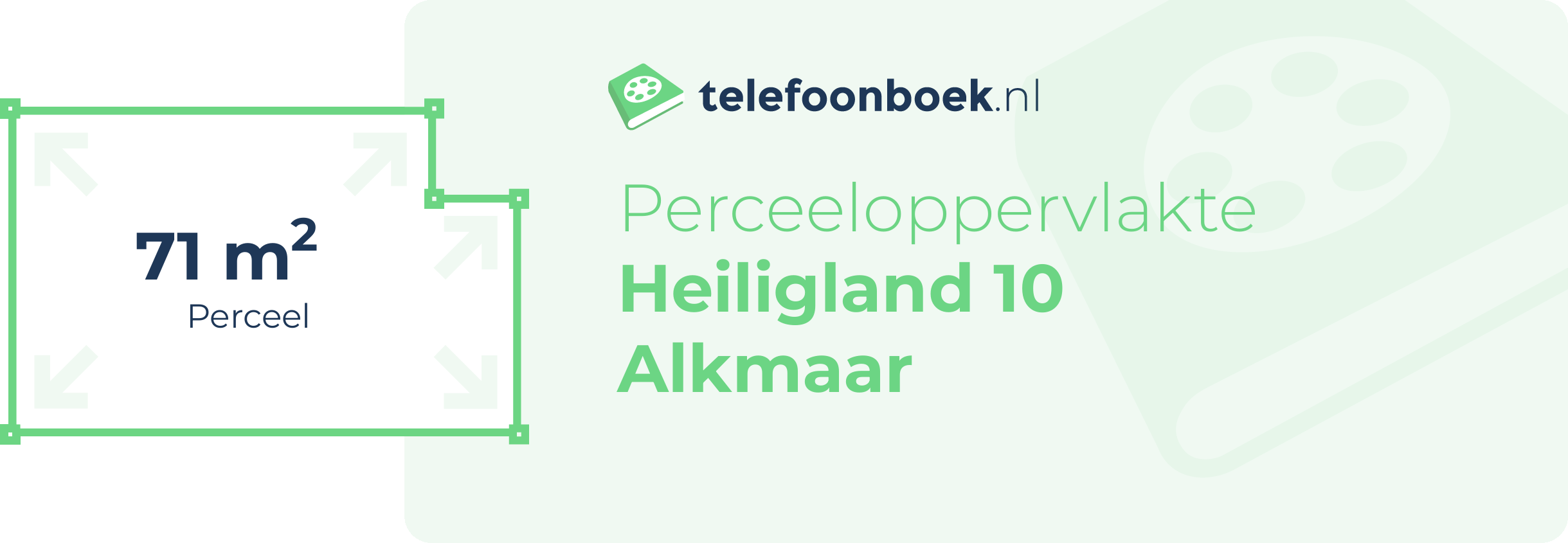 Perceeloppervlakte Heiligland 10 Alkmaar