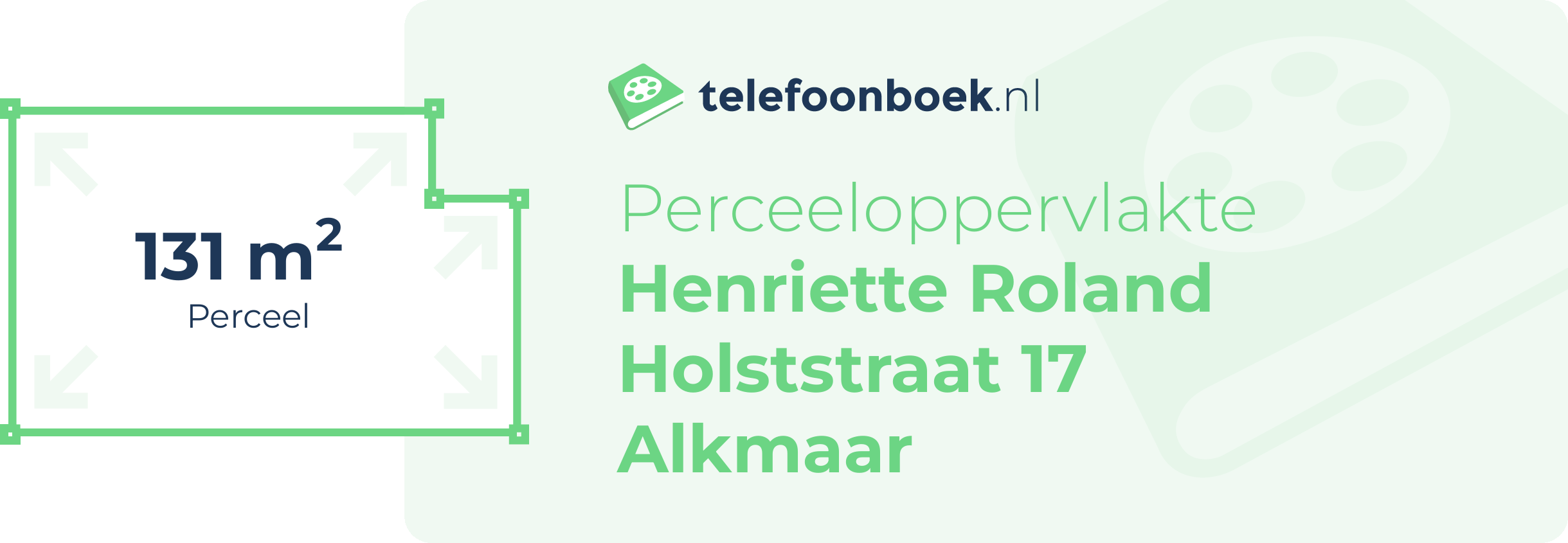 Perceeloppervlakte Henriette Roland Holststraat 17 Alkmaar